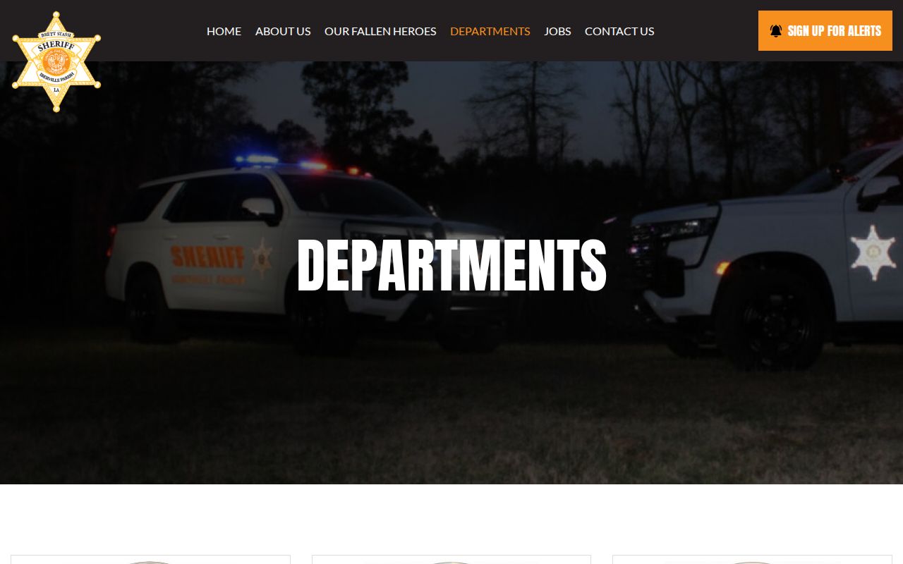Iberville County active warrants: sheriff department map showing office divisions